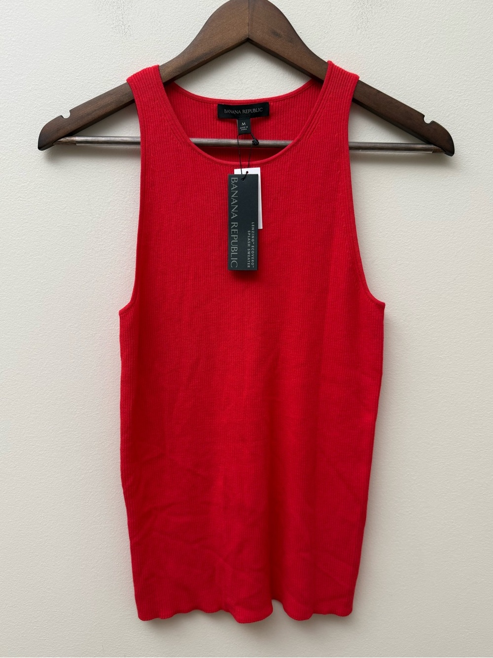 Banana Republic Bright Red Ribbed Tank